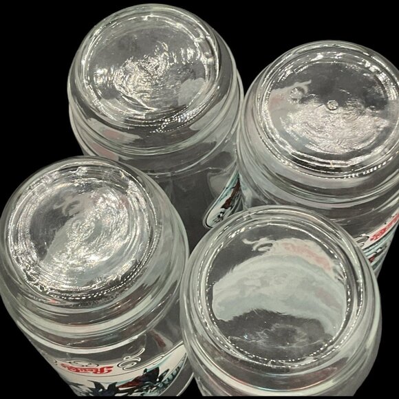 Pepsi Cola Soda Winter Scene Clear Skating Victorian 1980s Drinking Glasses - Picture 11 of 12